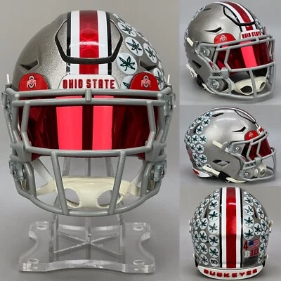 Minicasco impreso en 3D Jeremiah Smith Ohio State Buckeyes Riddell Speedflex Foto 1 de 4