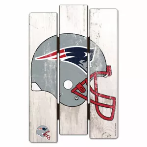 NEW ENGLAND PATRIOTS WOOD FENCE SIGN 11"X17" WALL DECORATION HEAVY DUTY QUALITY - Picture 1 of 2