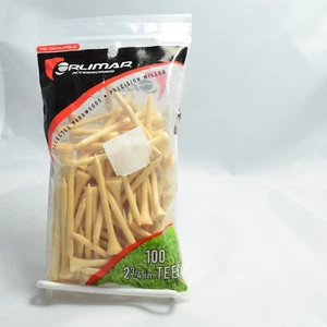 Golf Tees Orlimar 100 Pack 2 3/4-Inches Selected Hardwoods Natural New Sealed - Picture 1 of 4