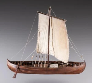 Viking Knarr Nave in Legno 1:72 Wooden Ship DUSEK - Foto 1 di 5