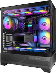 Aqua 7, Pre-Installed 6 × 120mm PWM ARGB Fan, ATX Mid Tower PC Case, Computer ca - Picture 1 of 12