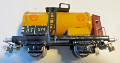 Märklin 374 H0 00 Kesselwagen Shell Güterwagen mit Hakenkupplungen Blech AC - Bild 1 von 4