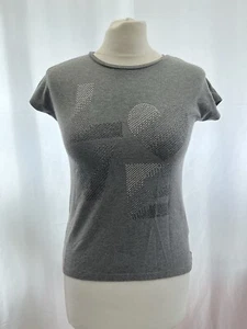 Girls Grey Sequin Logo Short Sleeve T-shirt M&S Size 10/11 Years - Picture 1 of 11