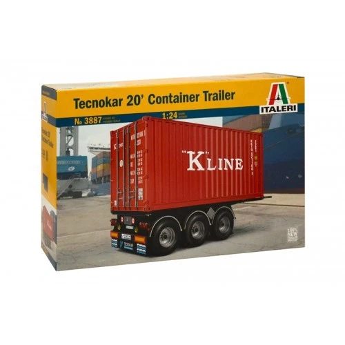 ITALERI 1:24 KIT RIMORCHIO CONTAINER TECNOKAR 20' CONTAINER TRAILER  ART 3887 - Immagine 1 di 1