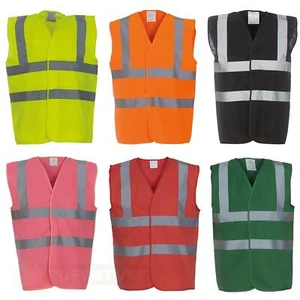Hi Vis Weste Sicherheit Arbeitsweste hohe Sichtbarkeit viz reflektierende Sicherheit Unisex - Bild 1 von 10