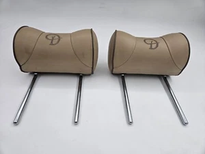 KOPFSTÜTZEN JAGUAR X308 XJ8 DAIMLER KASCHMIR SAND LEDER HINTEN PAAR LINKS RECHTS - Bild 1 von 13