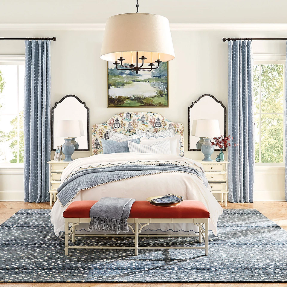 Antelope Blue Wool Tufted Area Rug - Modern Animal Print Design for Living Room - Image 1 of 4