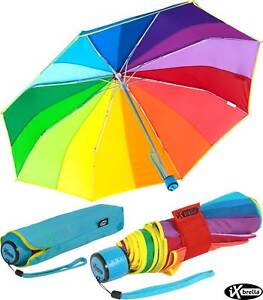 iX-brella Regenschirm Mini Taschenschirm Regenbogen 16-farbig klein leicht bunt