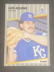 1989 FLEER #275 LUIS AQUINO ROYALS BASEBALL CARD - Picture 1 of 2