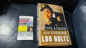 Gewinne, Verluste und Unterricht signiert von Lou Holtz Buch JSA zertifiziert - Bild 1 von 5