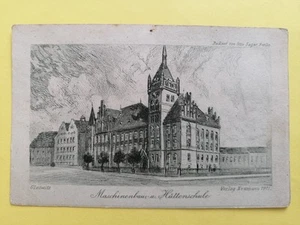 LITHO Otto SAGER Berlin GLEIWITZ MASCHINENBAU u HÜTTENSCHULE Verlag NEUMANN 1913 - Bild 1 von 1