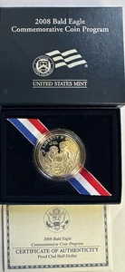 2008-S Bald Eagle US Mint Half Dollar Proof Commemorative Coin with Box and COA - Picture 1 of 6