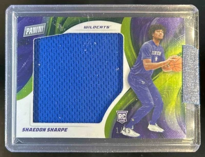 2022-23 Panini NBA Player of the Day Shaedon Sharpe Jumbo RC Jersey #/49 - Image 1 of 2