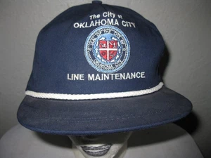 Vintage City of Oklahoma City Golf Hat osfm leather strapback Roxxi USA OS - Picture 1 of 9