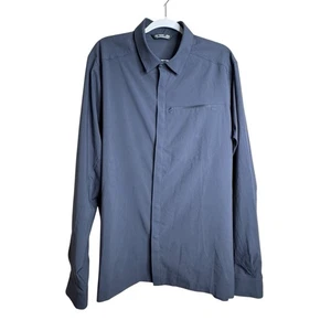 Arcteryx Skyline LS Shirt Herren XL Blau Langarm Druckknopf Wandern Reisen I17 - Bild 1 von 9