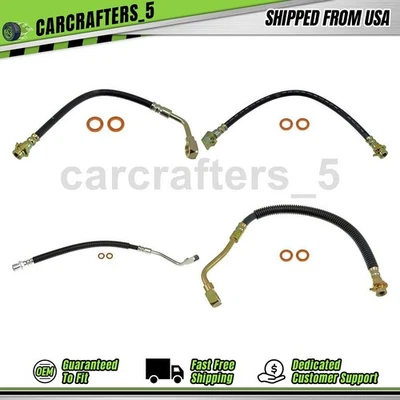 4 mangueras hidráulicas de freno delanteras traseras para Saturn SC 1991 1992 1,9 L Foto 1 de 4