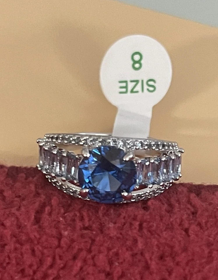 Bomb Party RBP6664 “Cant Hold Me Down” LC Azul Aqua Espinela Rodio Chapado Talla 8 Foto 1 de 4