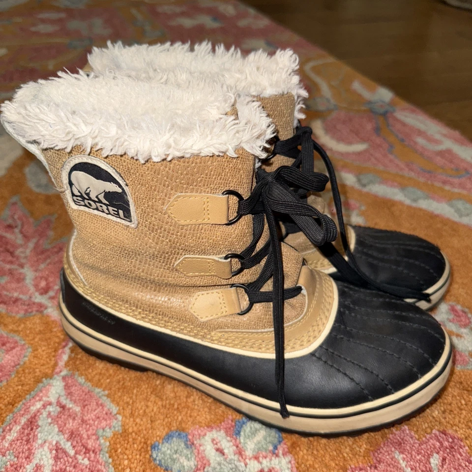Botas de lluvia Sorel para mujer forradas de piel sintética impermeables invierno otoño talla 9  Foto 1 de 4