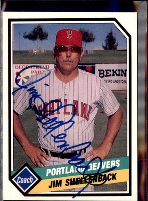 1989 CMC #25 Portland Beavers  Coach Jim Shellenback  Auto/ Signed IP - Image 1 of 2