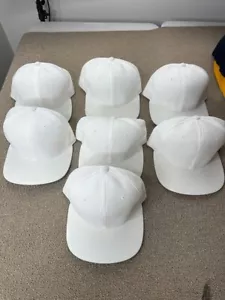 Lote de gorras en blanco New Era (7) gorra Snapback blanca M-L EE. UU. personalizable de colección - Imagen 1 de 8