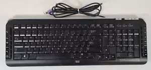 HP Genuine Wired PS/2 Keyboard Model No. 5188-6077 Rev. 2.4 Black KB-0630 - Picture 1 of 7