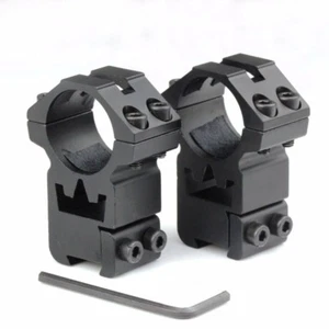 2PCS Tactical 25.4mm 1" Scope Ring Mount High Profile Fit 11mm Dovetail Rail - Picture 1 of 5