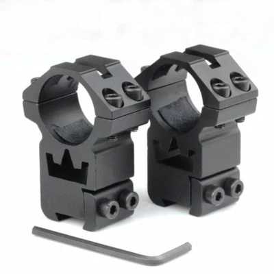 2PCS Tactical 25.4mm 1" Scope Ring Mount High Profile Fit 11mm Dovetail Rail - Image 1 of 4