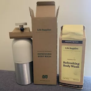 New&Boxed Life Supplies Stainless Steel Body Wash 350ml& 750ml Body Wash Refill - Picture 1 of 4