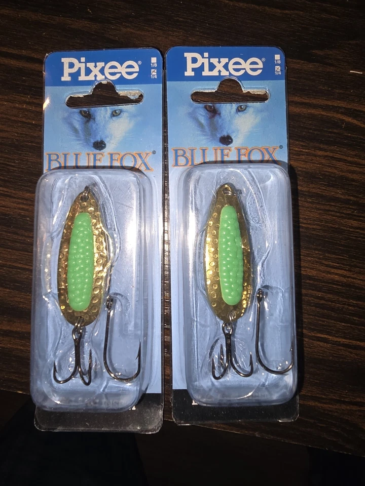 2 Cucharas de Pesca Zorro Azul Pixee Inserto Saco de Huevo Salmón Trucha Señuelo De Colección Griego 1/4 Foto 1 de 1