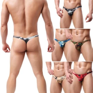 Herren Camouflage Unterwäsche Schlüpfer Tangas Hüftslip Höschen Unterhose Mini Bikini - Bild 1 von 40