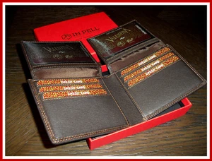 ¡ÚLTIMA CARTERA! VALENTINA 🇮🇹 Cartera Plegable de Cuero Hecha en Italia en Marrón Pell - Imagen 1 de 18