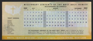 BLOTTER DE TINTA - TRINITY MISSIONS, PLATEADO PRIMAVERA, MARYLAND, 3ER TRIMESTRE 1957 - Imagen 1 de 1