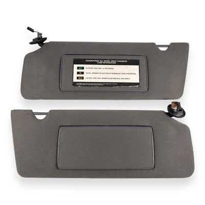1993-1998 Jeep Grand Cherokee Driver Passenger Side Sun Visor Pair Set Dark Gray - Image 1 of 4