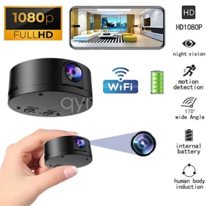 Smart Mini WiFi Camera Wireless 1080P HD Night Cam with Battery Home Security - Picture 1 of 29