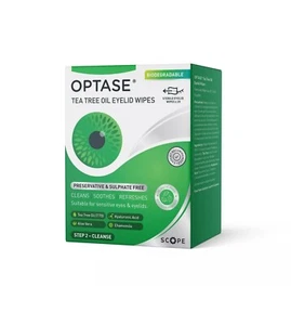 Optase TTO (Tea Tree Oil) Eye Lid Wipes - Preservative Free (x20) - Blepharitis - Picture 1 of 1