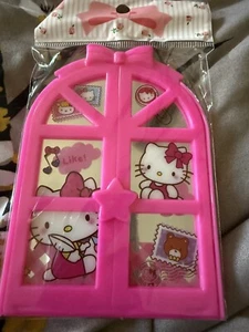 Hello Kitty Window-Mirror Fuchsia Stamps Multi-color - Picture 1 of 6