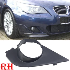 Right For 03-2009 BMW E60 E61 M Sport Front Bumper Fog Light Grille Cover Black - Picture 1 of 6