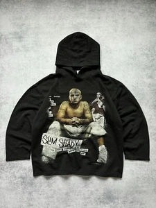 EMINEM SLIM SHADY VINTAGE 2000 RAP HIP HOP HOODIE D12 MENS OVERSIZED SIZE M 00s - Picture 1 of 11