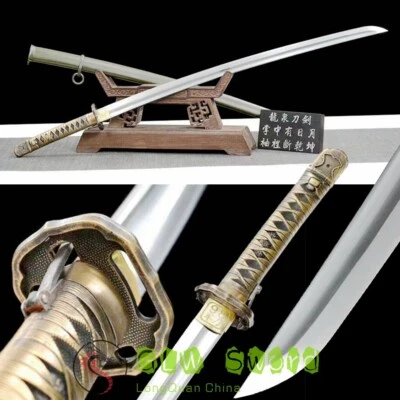 Japanese 98T ype Army Samurai Sword Katana Sharp Spring Steel Blade Battle Ready - Image 1 of 4