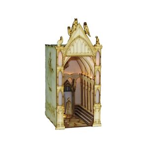 Book Nook Kit The Wizards Hall Cathedral Bookshelf / Bookcase Insert Diorama DIY
