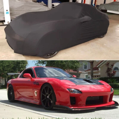 Для Mazda RX-7 RX7 полный автомобильный чехол комнатный пятно эластичный пыленепроницаемый заказной черный - Изображение 1 из 4
