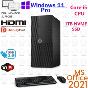 Dell OptiPlex 3050 Desktop Computer Core i5 16GB RAM 1TB NVME Win11 Office 2021 - Picture 1 of 4