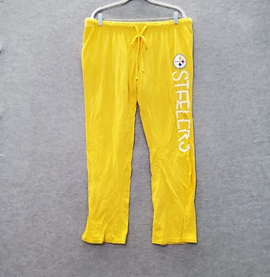 Pittsburgh Steelers Mujeres Ropa de dormir XL Amarillo Pijama Pantalones Logo Gráfico NFL Foto 1 de 4
