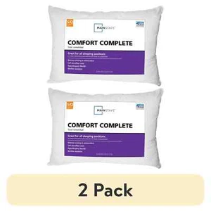 (2 pack) Mainstays Comfort Complete Bed Pillow, Standard/Queen - Picture 1 of 4
