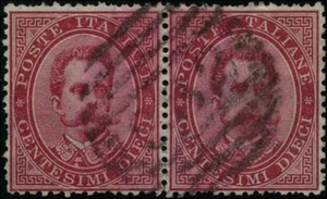 Italien 1879 Paar endgültig gebraucht Sas 38 CV < 5,00 $ 180420084 - Bild 1 von 1