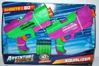 Adventure Force Equalizer Dart Blaster 2 Pk Green Purple Set w/Green Foam Darts