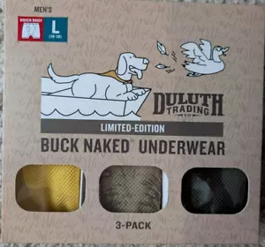 Duluth Trading Buck Naked Boxer Briefs Mens Size L (36-38) Dogs 3-Pack - Picture 1 of 6