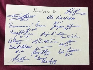 16 Autogramme NEASTVED BK/IF 74/75-Ole Rasmussen-Madsen-Clausen-Olsen-DÄNEMARK - Picture 1 of 1
