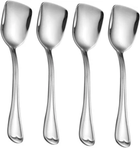 Ice Cream Spoons Shovel Spoons 18/10 Stainless Steel Spoons set of 4 Dessert - Picture 1 of 8