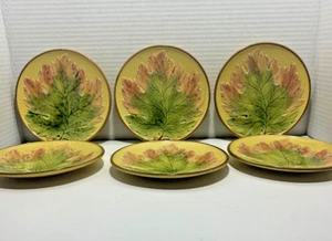 Vintage Marked Germany Majolica Maple Leaf Plate 6" - Picture 1 of 4
